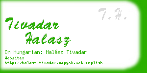 tivadar halasz business card